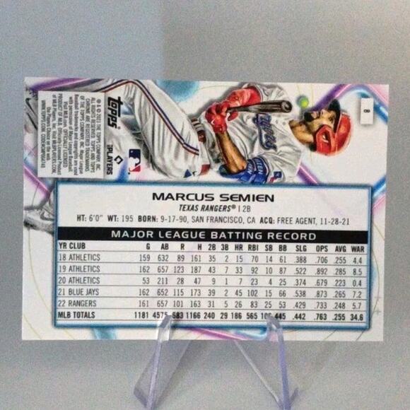 2023 Topps Cosmic Chrome - Marcus Semien #8 - Picture 4 of 5
